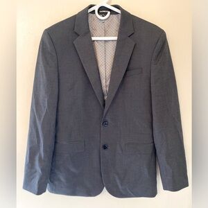 Express Men’s Slim Solid Gray‎ Wool-Blend Modern Tech Suit Jacket 36S